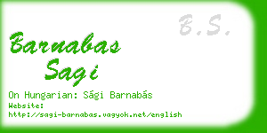 barnabas sagi business card