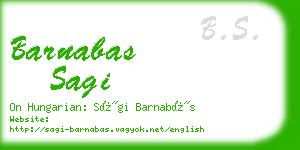 barnabas sagi business card